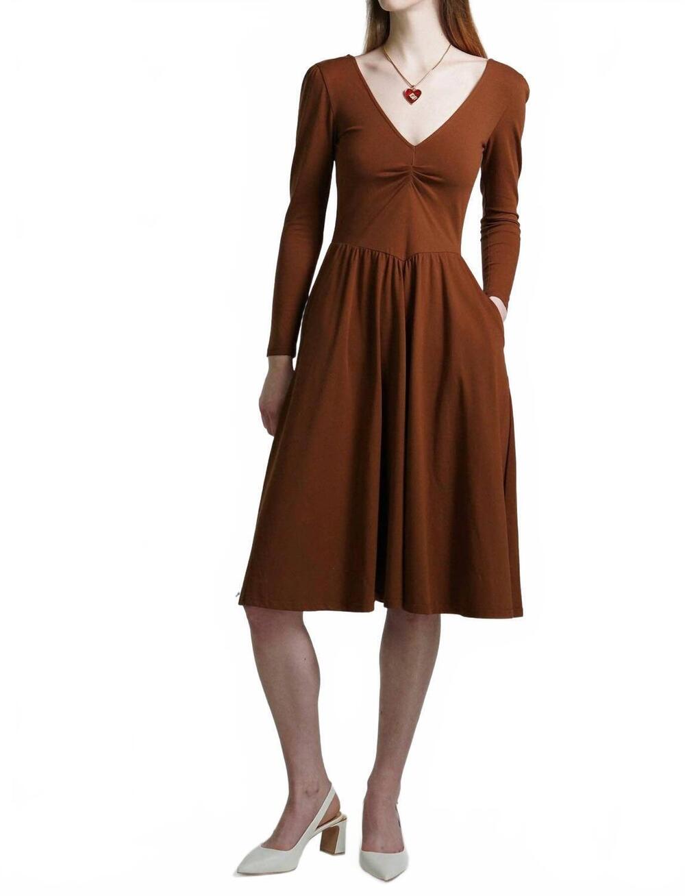 NEW KRISTINIT pina ballet dress in cocoa